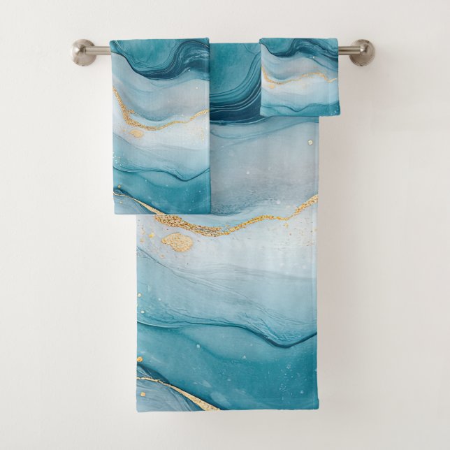 Elegancia de mármol esmeralda y dorada (In situ)