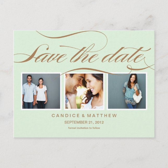 ELEGANCIA DE MENTA | ANUNCIO DE GUARDA LA FECHA (Anverso)