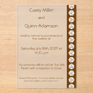 Elegancia de Mesa en Invitación de Boda de Acrílic