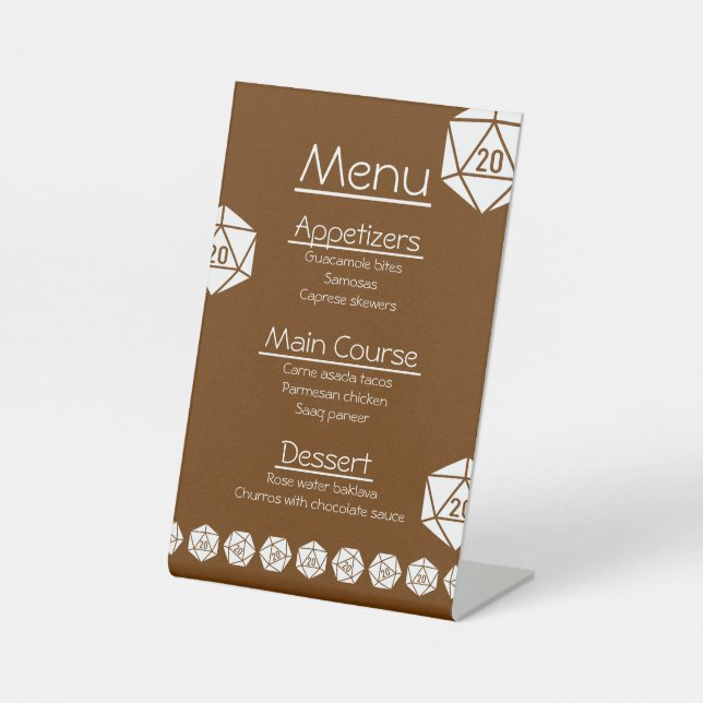 Elegancia de Mesa en Señal de Pedestal de Chocolat (Anverso)