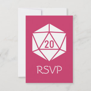 Elegancia de Mesa en Tarjeta de RSVP de Frambuesa