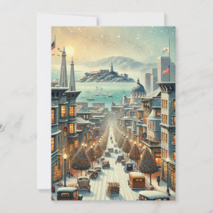 Elegancia de Navidad en San Francisco - Tarjeta