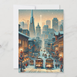 Elegancia de Navidad en San Francisco - tarjeta de