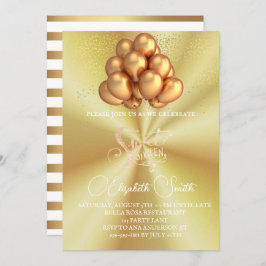 Elegancia de oro, invitación dulce de dieciséis