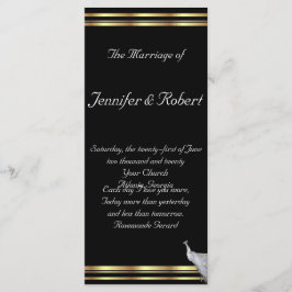 Elegancia de pavo real en el programa de oro y bla