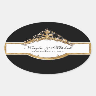 Elegancia de Pegatina de amarre negro 2, sello de