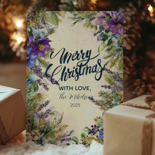 Elegancia de Poinsettia Morada de Navidad