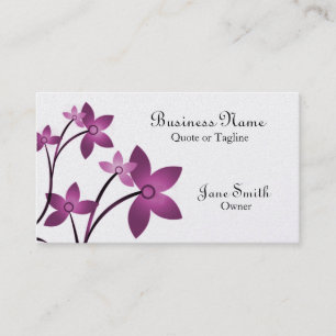 Elegancia deslumbrante tarjeta de visita floral, W