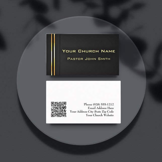 Elegancia Dorada2 Tarjetas de Pastor de Iglesia Cl (Foil gold details are simulated in the artwork and no foil is used to make this card.)