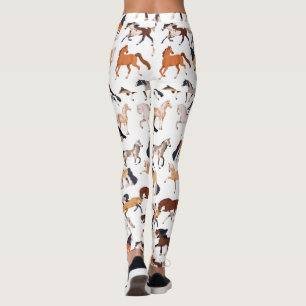 Elegancia Ecuestre Leggings De Impresión En Todo E