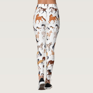 Elegancia Ecuestre Leggings De Impresión En Todo E