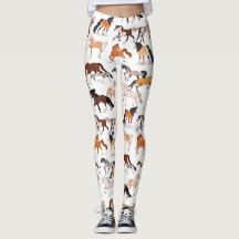 Elegancia Ecuestre Leggings De Impresión En Todo E