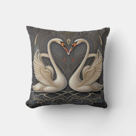 Elegancia elegante: Cojín decorativo cisne