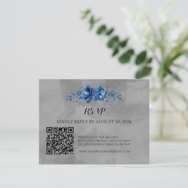 Elegancia en Bloom: QR Code RSVP (Anverso de pie)