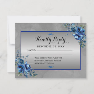 Elegancia en Flor: RSVP con Tarjeta de Respuesta d