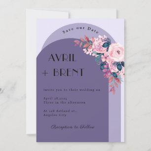 Elegancia en flor: Un diseño de invitación a la bo