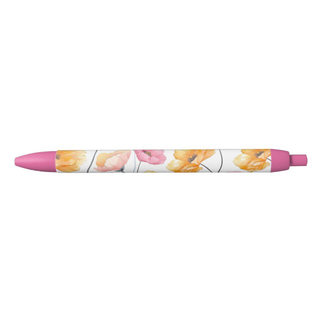 Elegancia en pluma de tinta de flor (Anverso)