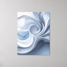 Elegancia espiral - Arte vórtice abstracto en azul