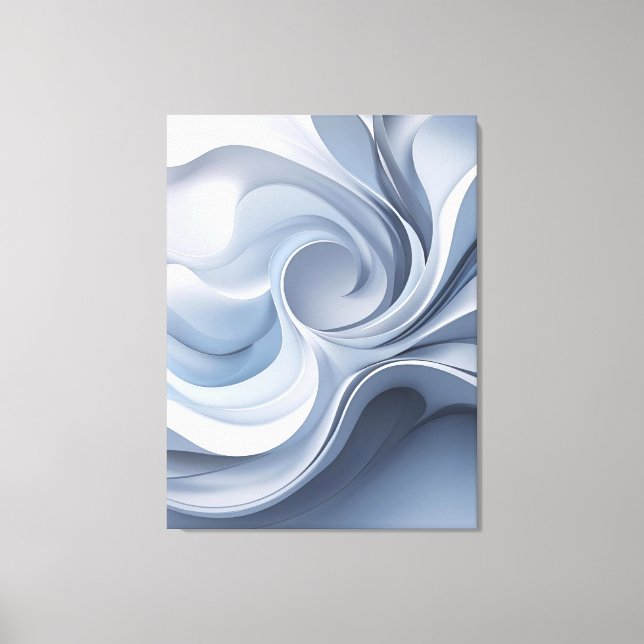 Elegancia espiral - Arte vórtice abstracto en azul (Anverso)