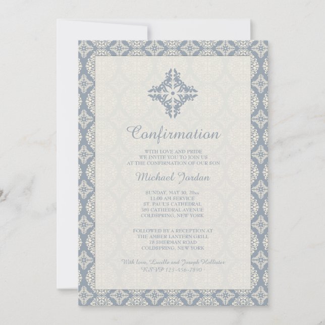 Elegancia espiritual Invitación religiosa (Anverso)