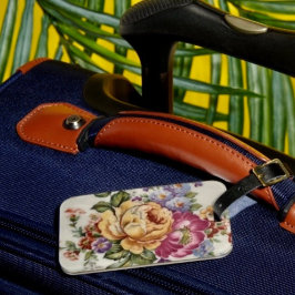 Elegancia: Etiquetas de equipaje floral de inspira
