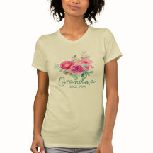Elegancia floral Abuela camiseta