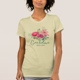 Elegancia floral Abuela camiseta