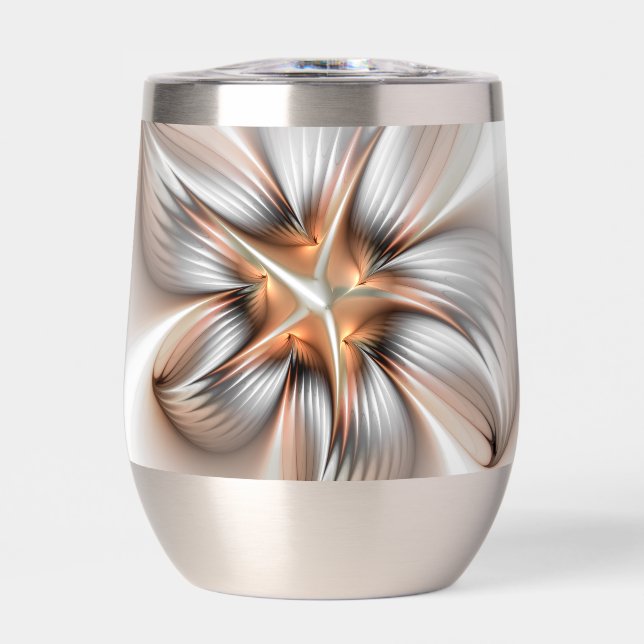 Elegancia floral modernidad Resumen arte fractal (Frente)