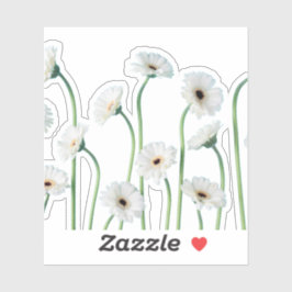 Elegancia floral: Pegatina de vinilo de corte Pers