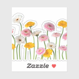 Elegancia floral: Pegatina de vinilo de corte Pers