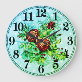 Elegancia Floral Reloj de Pared Acrílico Redondo 1