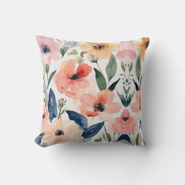 Elegancia floreciente: Cojín decorativo floral