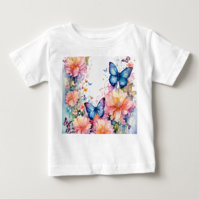 Elegancia fluida: Camiseta De Inspiración Mariposa (Anverso)