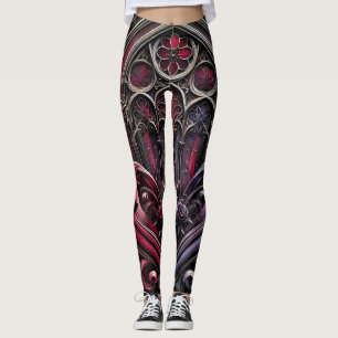 Elegancia gótica Leggótica Leggings de largo