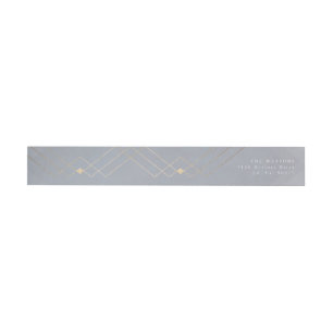 Elegancia gris dorada Diamante Geo Deco Boda