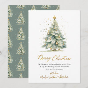 Elegancia Guión dorado No Árbol de Navidad