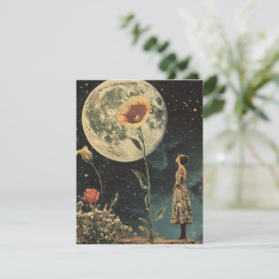 Elegancia iluminada por luna - Mujer con luna