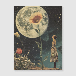Elegancia iluminada por luna - Mujer con luna