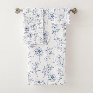 Elegancia indefinida Patrón floral azul