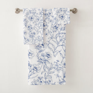 Elegancia indefinida Patrón floral azul