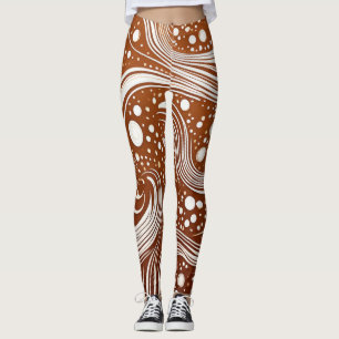 Elegancia Intrincada: Diseño Blanco en Leggings Ma