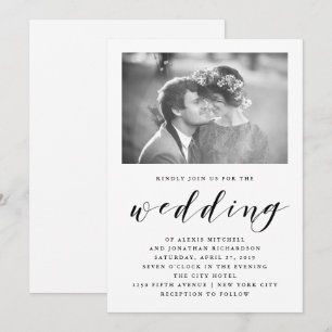 Elegancia  Invitación a la boda con foto