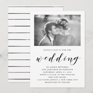 Elegancia   Invitación a la boda con foto