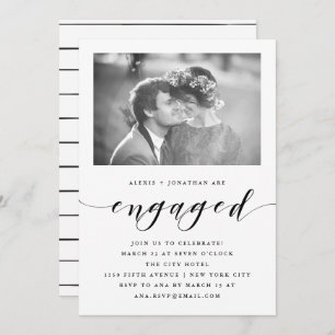 Elegancia   Invitación de la fiesta de compromiso 