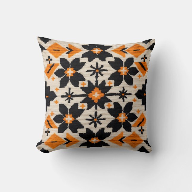 Elegancia marroquí moderna: almohadas Kilim blanca (Anverso)