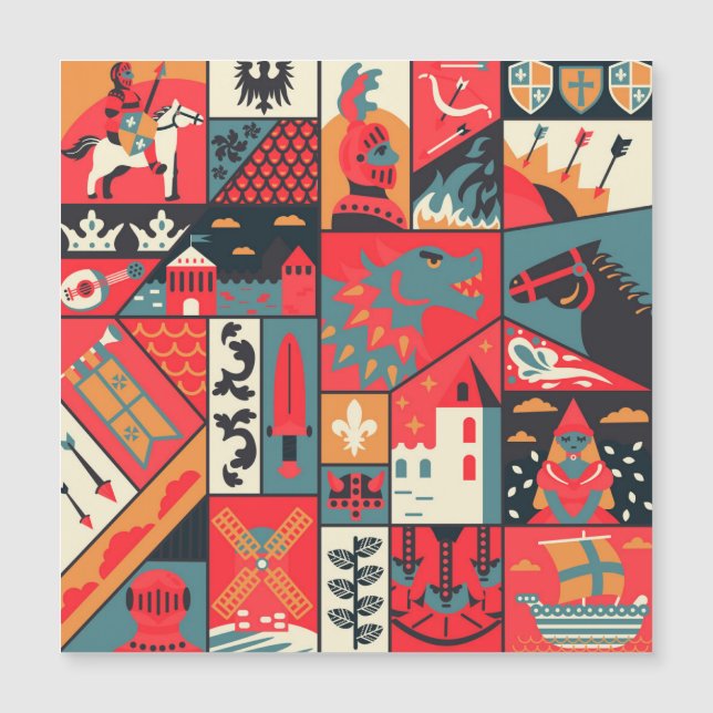 Elegancia medieval: diseño de patrones sin foco (Anverso)