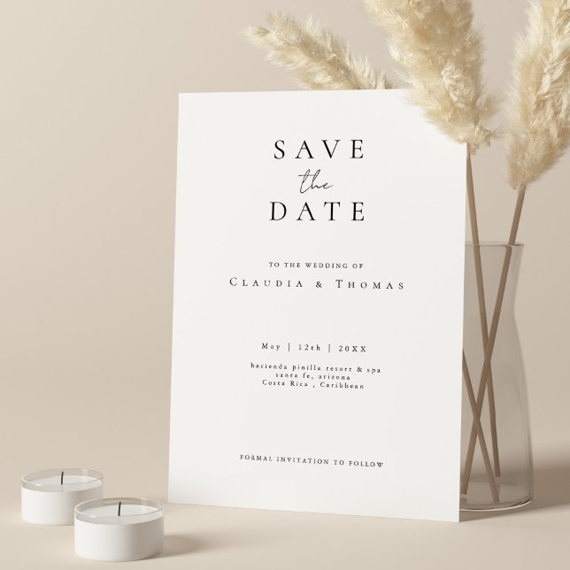 Elegancia minimalista Guardar la invitación de fec (Subido por el creador)