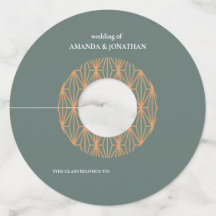 Elegancia minimalista moderna Boda etiqueta de vid