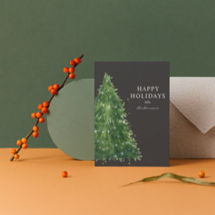 elegancia minimalista navidad de árboles de acuare