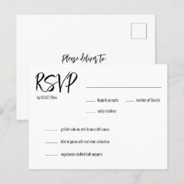 💍 elegancia Minimalista RSVP y selección de menús